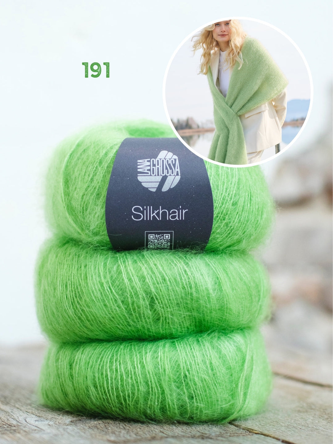 Strickpaket Silkhair Schal