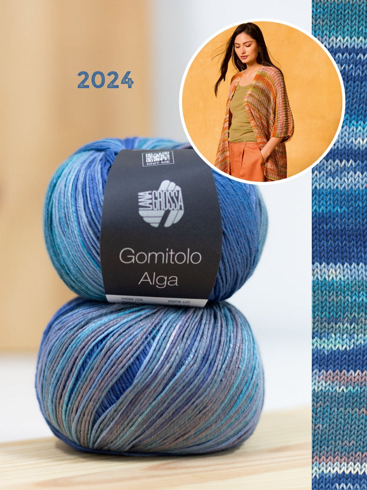 Strickpaket Gomitolo Alga Jacke mit kurzen Ärmeln