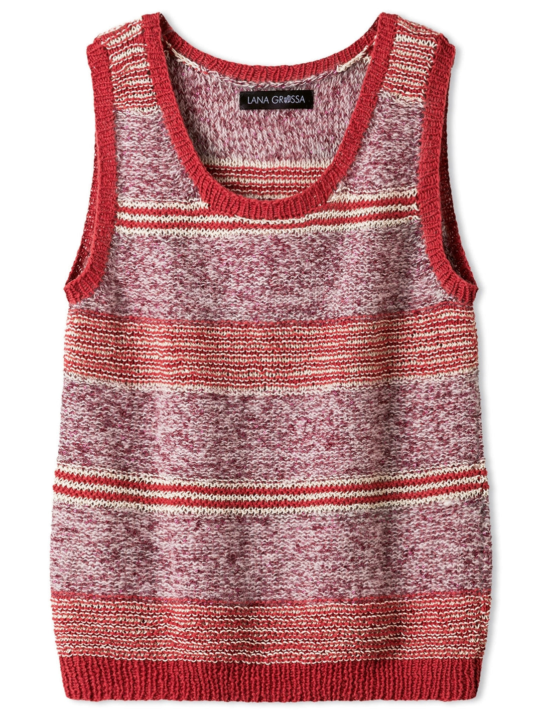 Strickpaket Streifen-Top in Garnmix