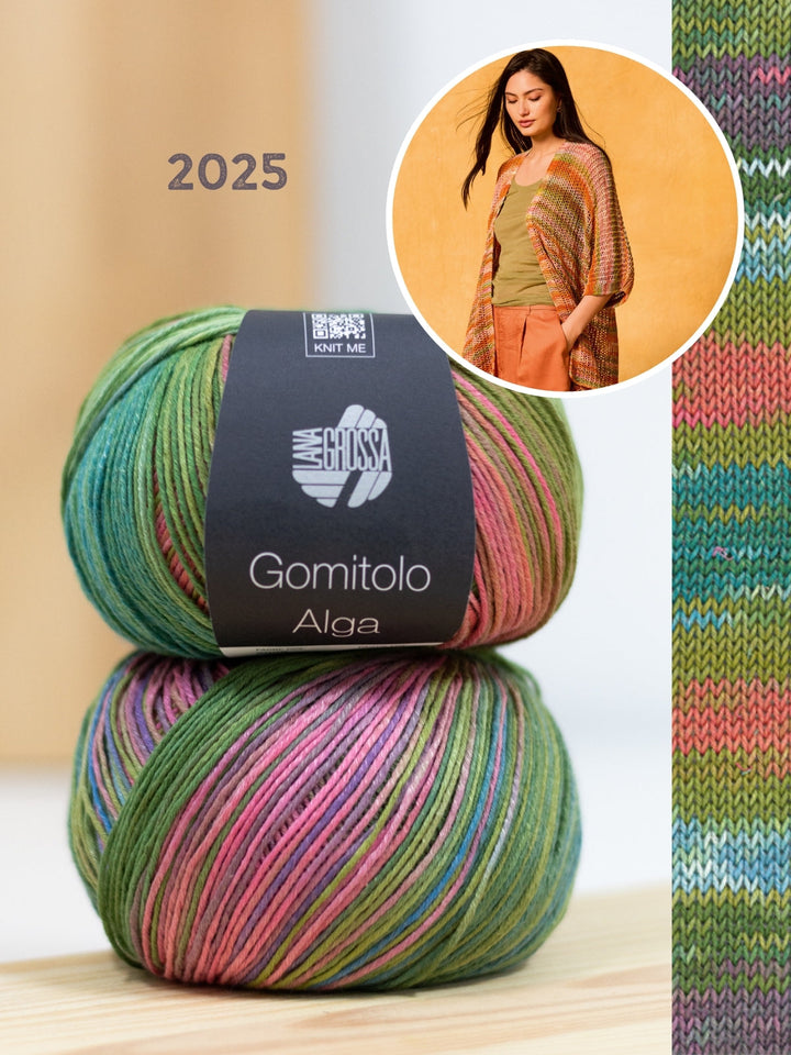 Strickpaket Gomitolo Alga Jacke mit kurzen Ärmeln