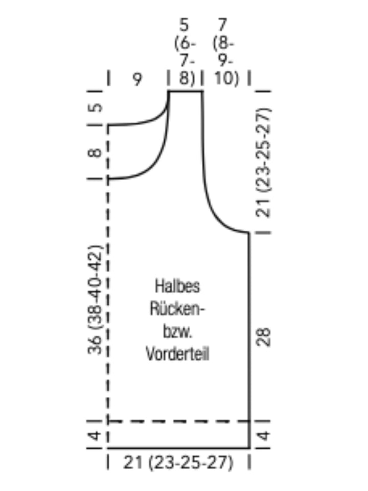 Strickpaket Streifen-Top in Garnmix