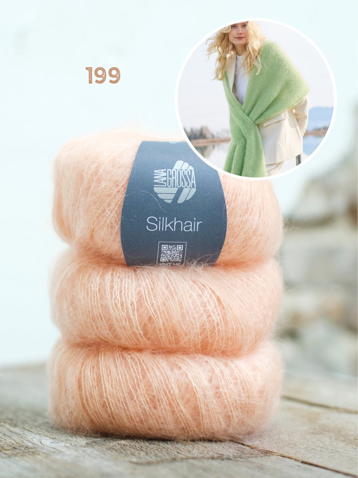 Strickpaket Silkhair Schal