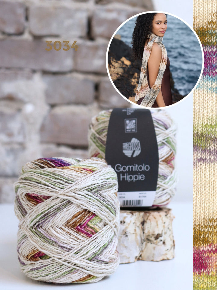 Strickpaket Gomitolo Hippie Ajour-Tuch