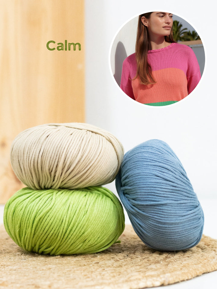 Strickpaket Promessa Streifenpullover