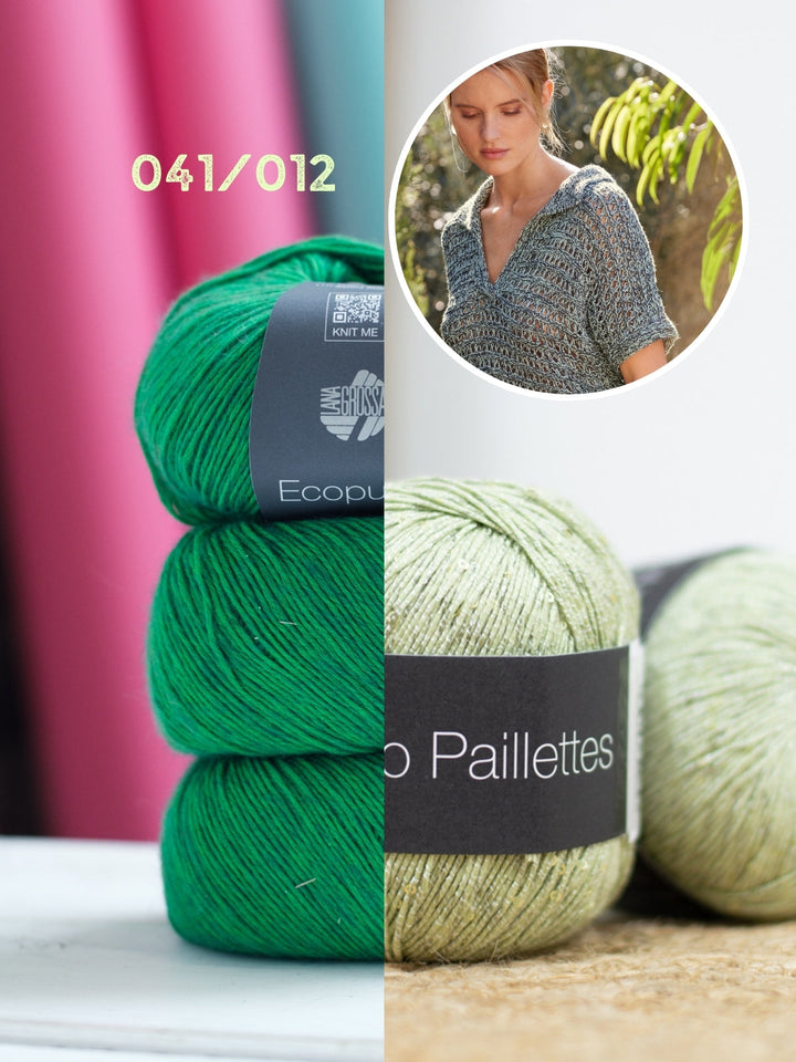 Strickpaket Ecopuno Filo Paillettes Shirt