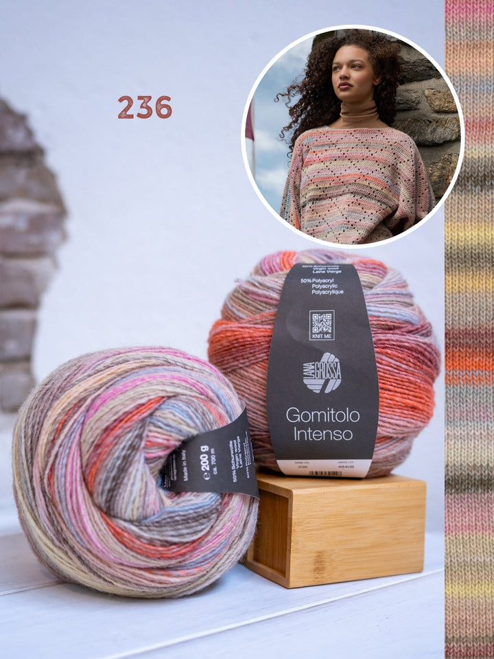 Häkelpaket Gomitolo Intenso Top-down Pullover