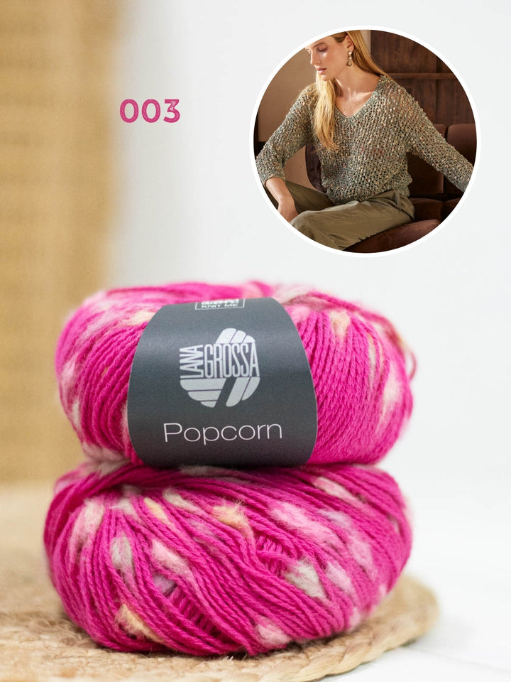 Strickpaket Popcorn Pullover Top Down