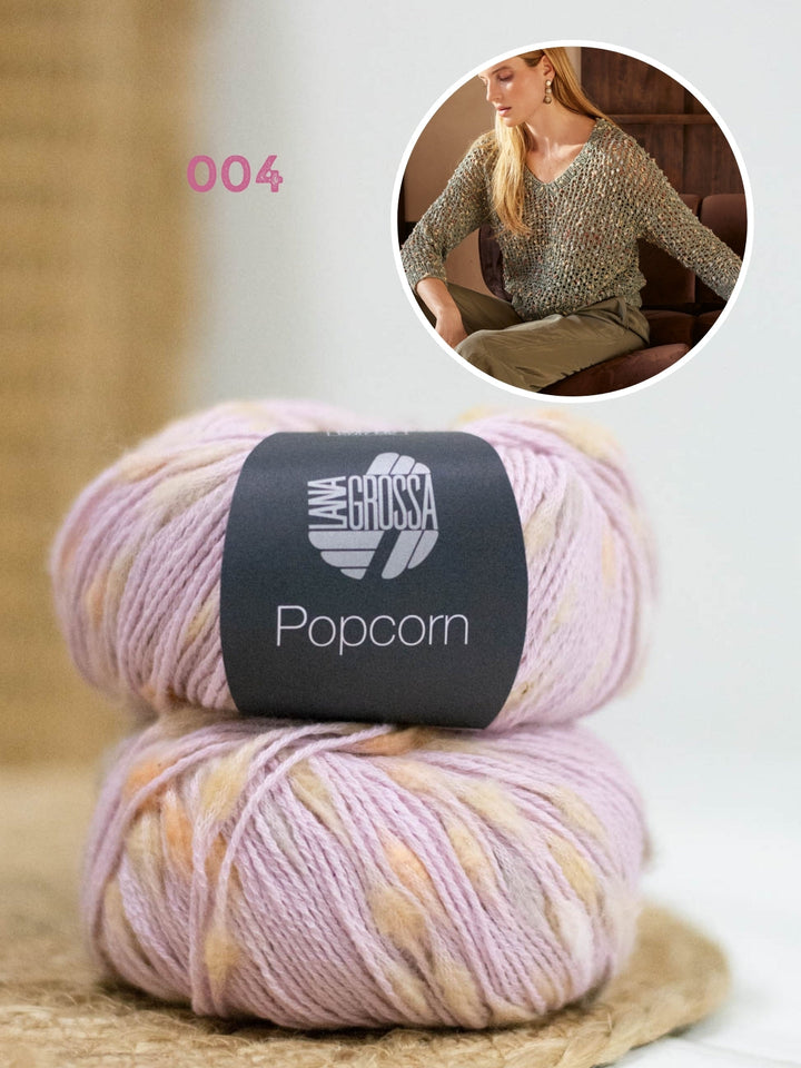Strickpaket Popcorn Pullover Top Down