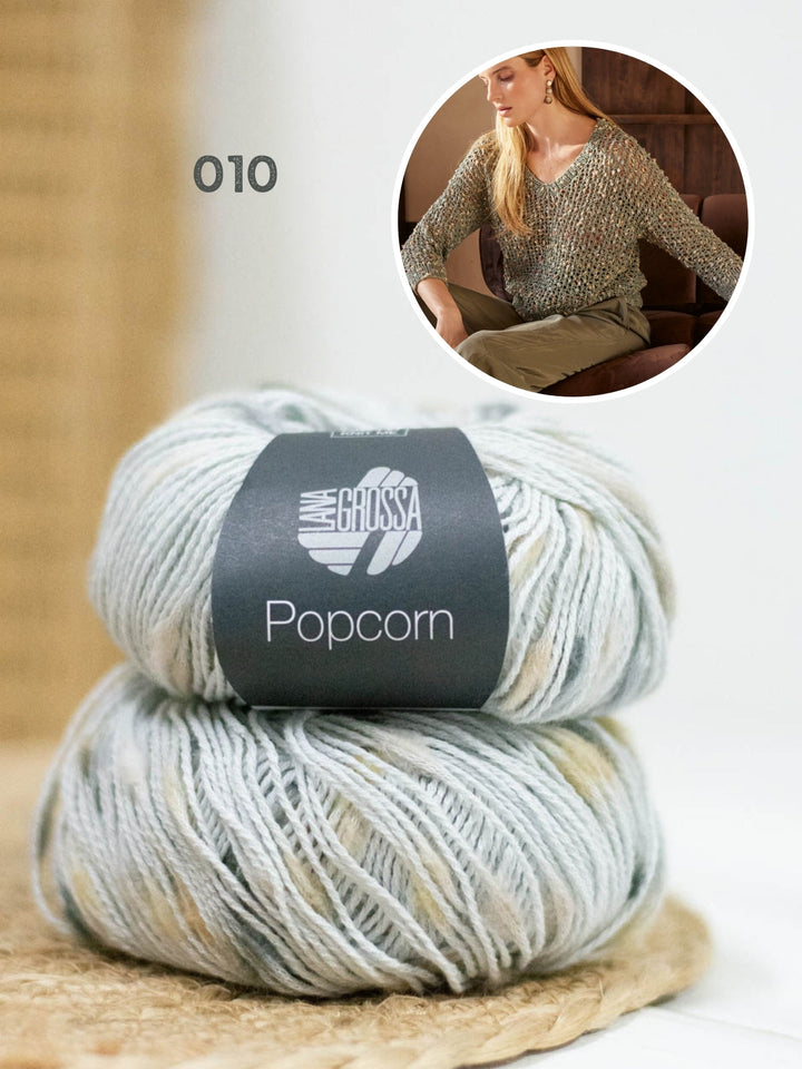 Strickpaket Popcorn Pullover Top Down