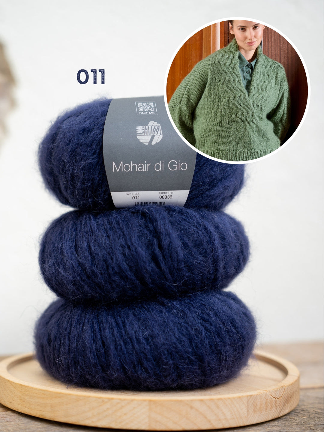 Strickpaket Mohair Di Gio V-Ausschnitt Pullover