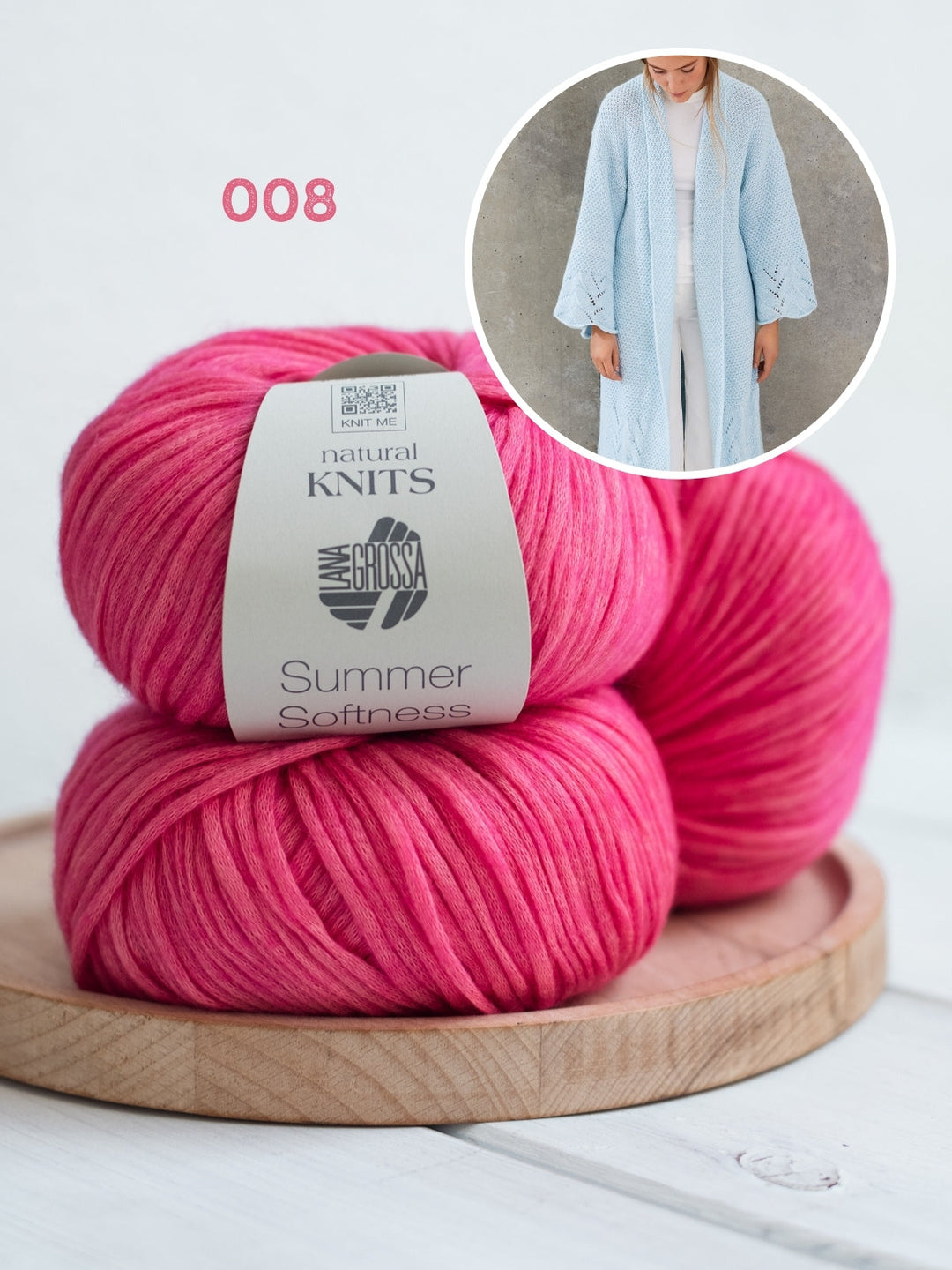 Strickpaket Summer Softness Mantel mit Ajourmuster