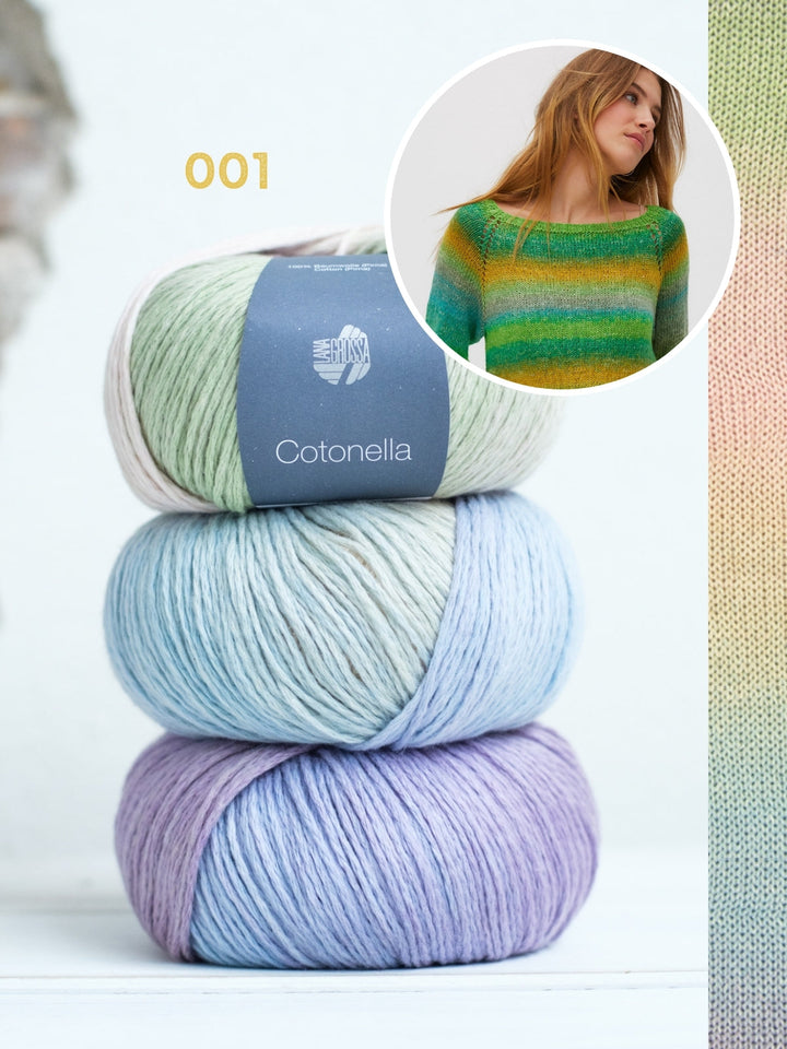 Strickpaket Cotonella Top-down Pullover