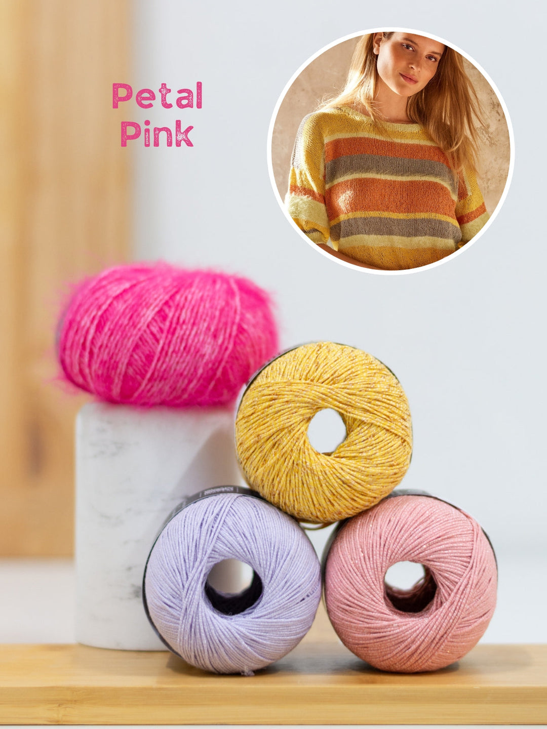 Strickpaket Finito Filo Lurex Filo Paillettes Streifenshirt