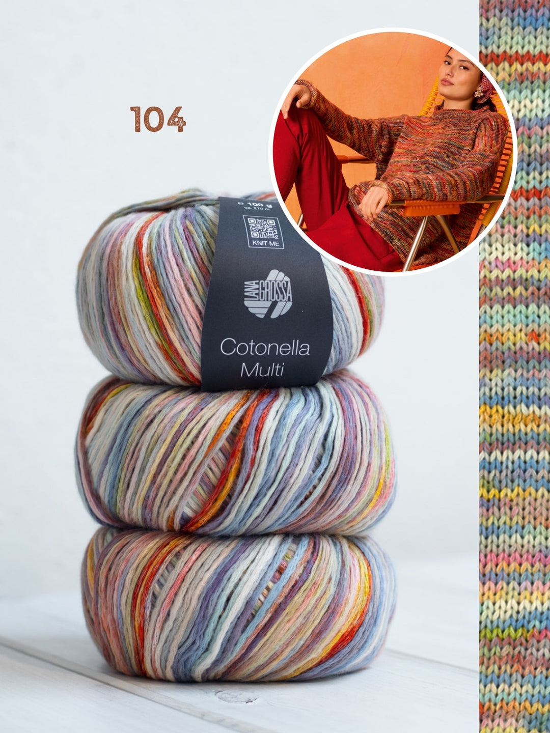 Strickpaket Cotonella Multi Pullover