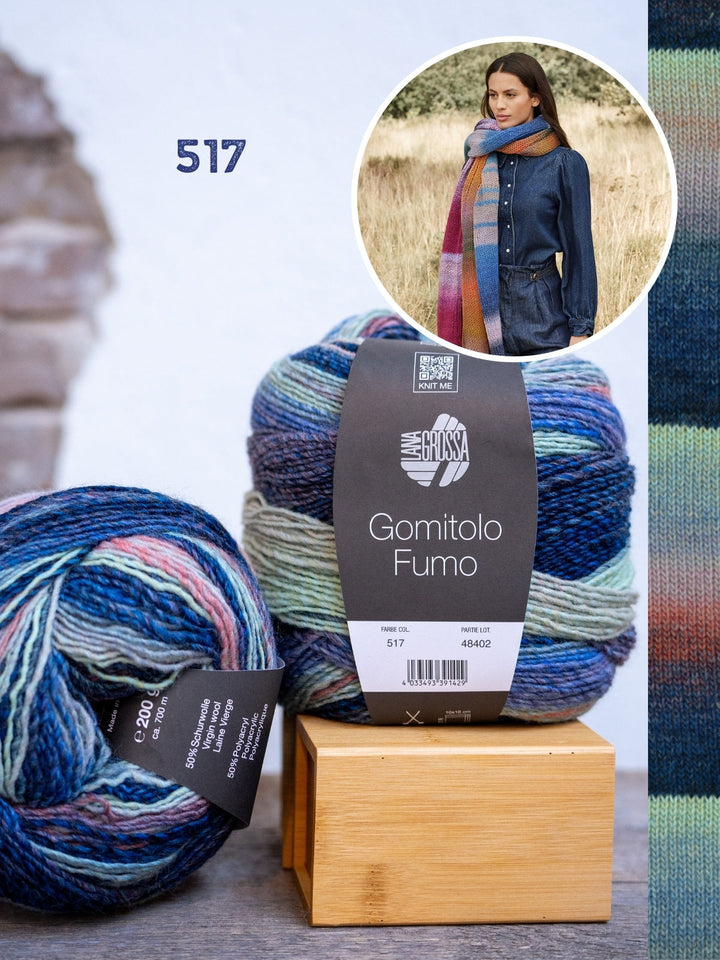 Strickpaket Gomitolo Schal glatt