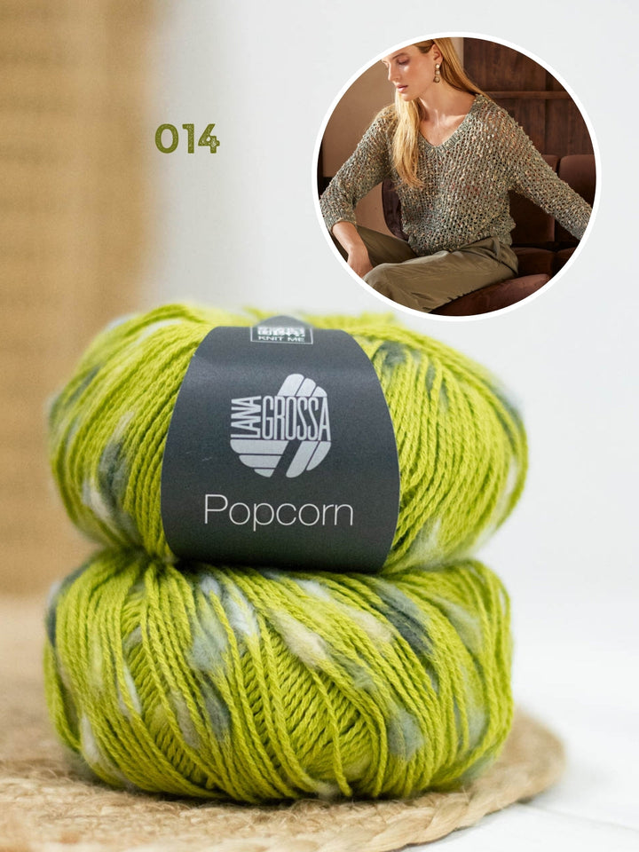 Strickpaket Popcorn Pullover Top Down