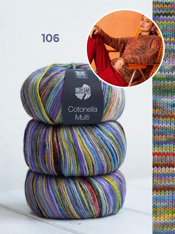 Strickpaket Cotonella Multi Pullover