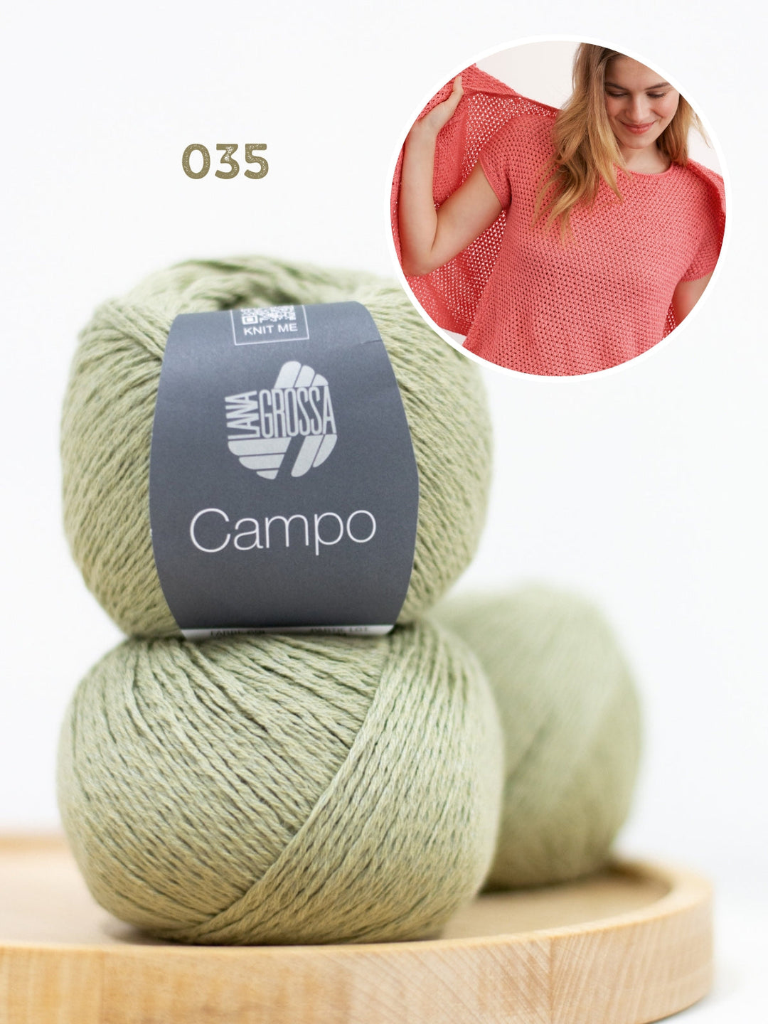 Strickpaket Campo Shirt im Reismuster