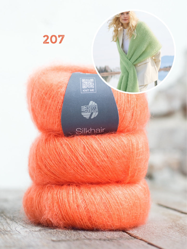 Strickpaket Silkhair Schal