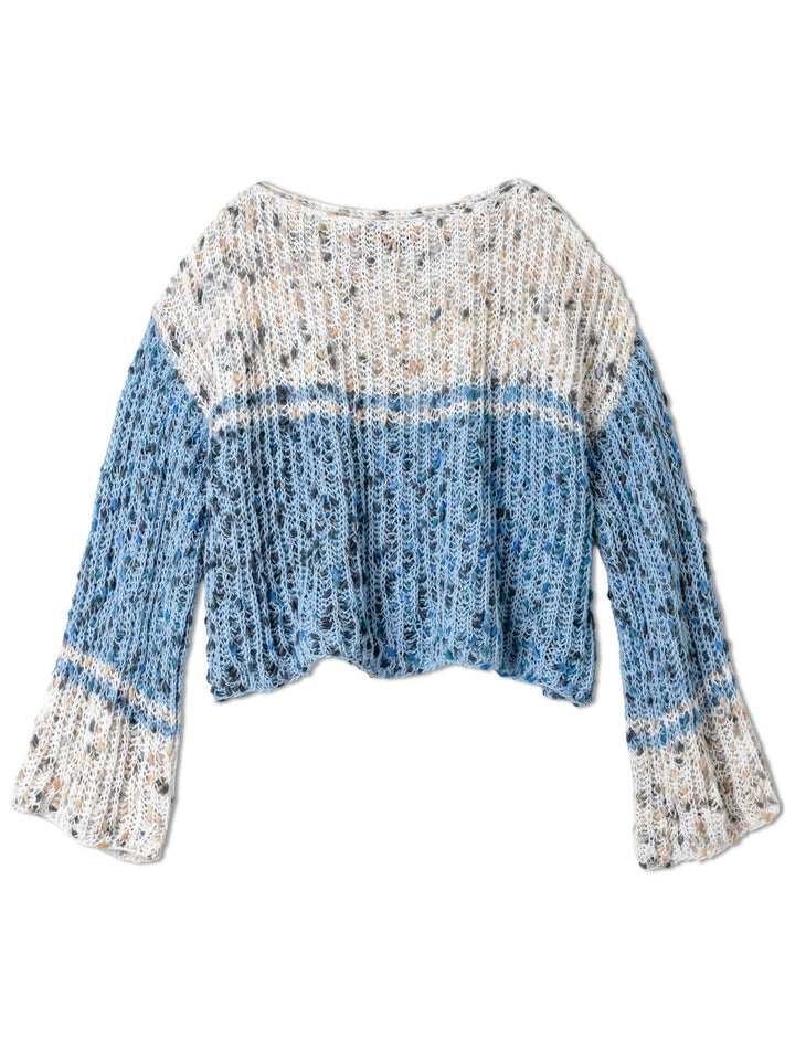 Strickpaket Popcorn Pullover im Patentmuster