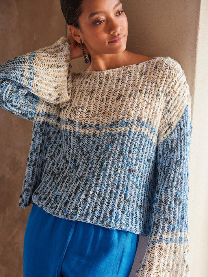 Strickpaket Popcorn Pullover im Patentmuster