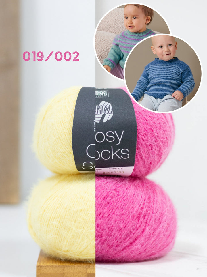 Strickpaket Cosy Socks Raglanpullover - Top-down