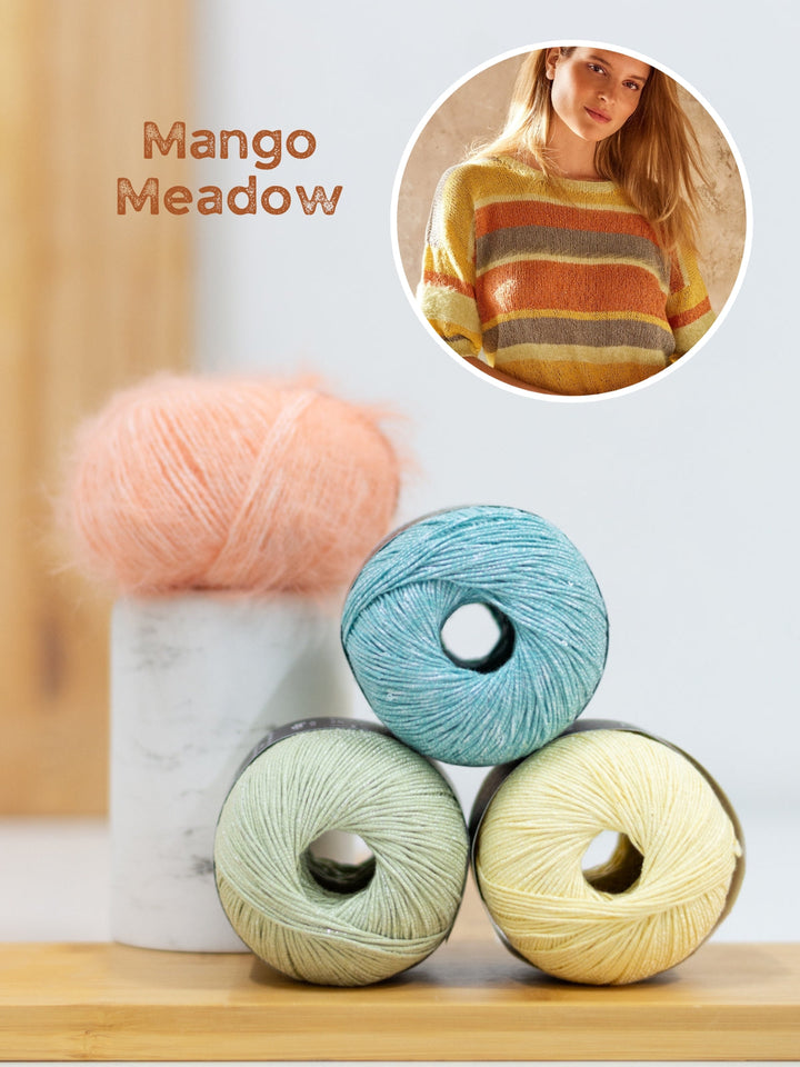 Strickpaket Finito Filo Lurex Filo Paillettes Streifenshirt