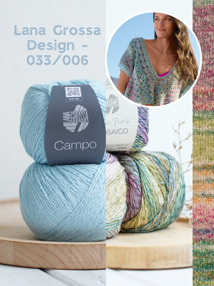 Häkelpaket Campo Mosaico asymmetrisches Top