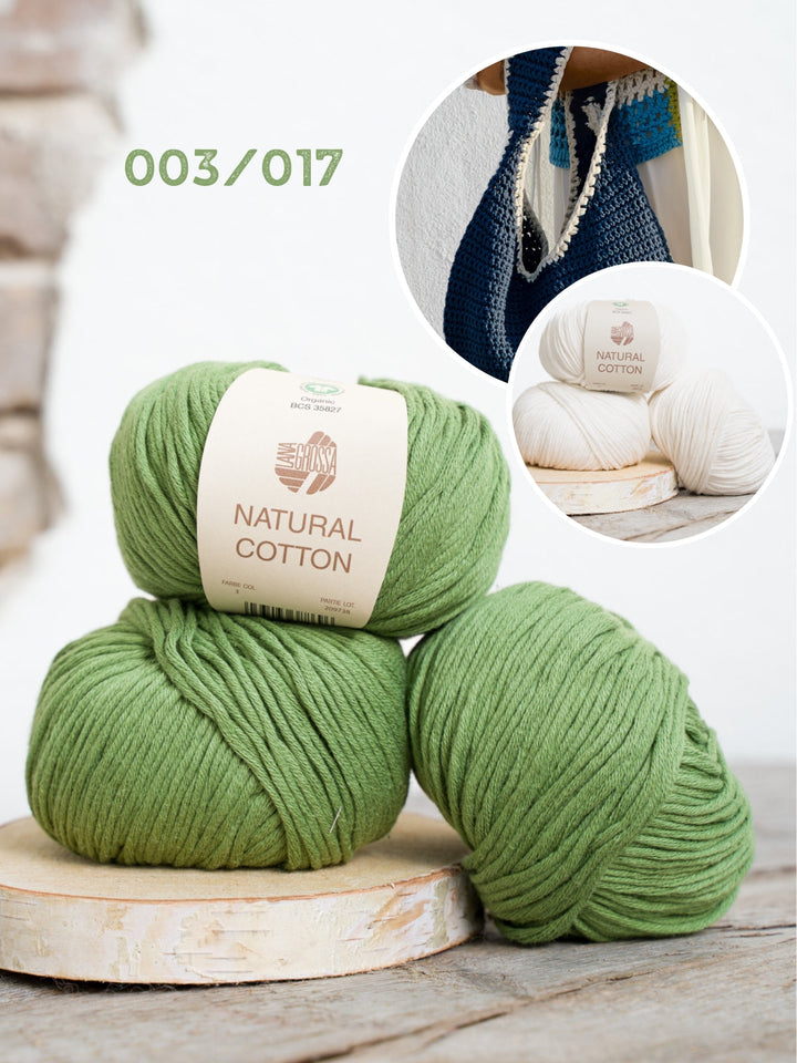 Häkelpaket Natural Cotton Runde Tasche