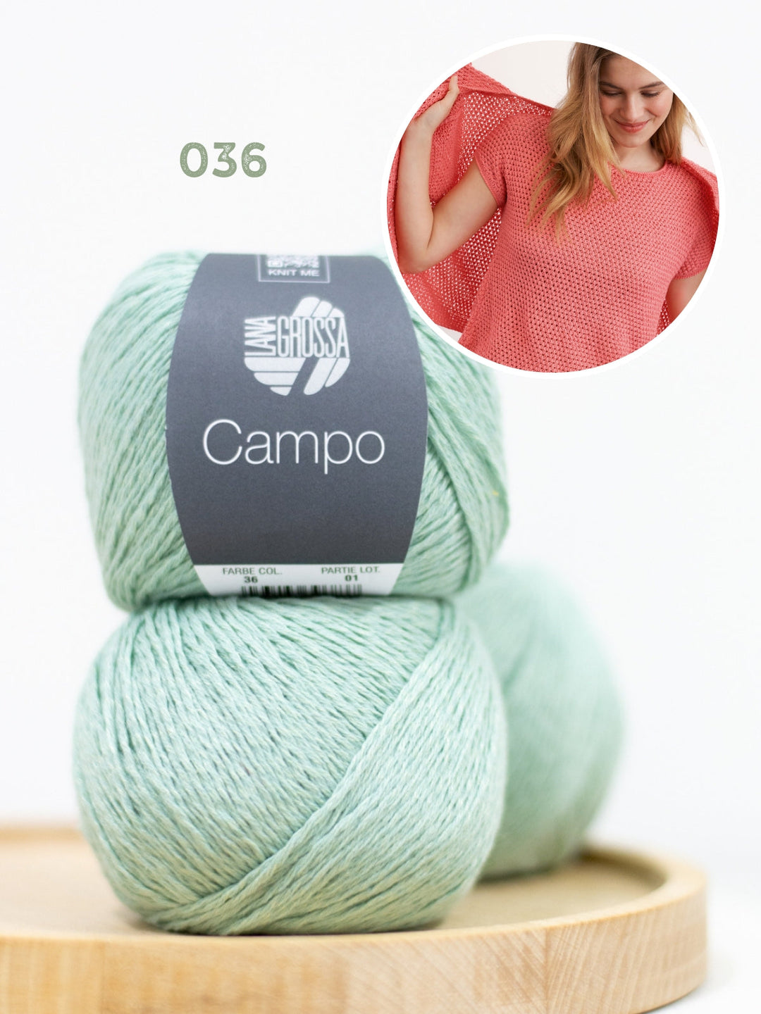Strickpaket Campo Shirt im Reismuster