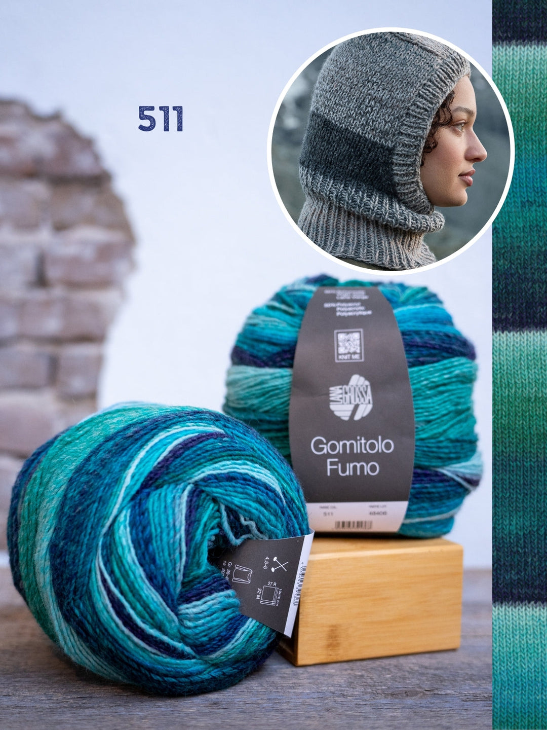Strickpaket Gomitolo Fumo Balaclava