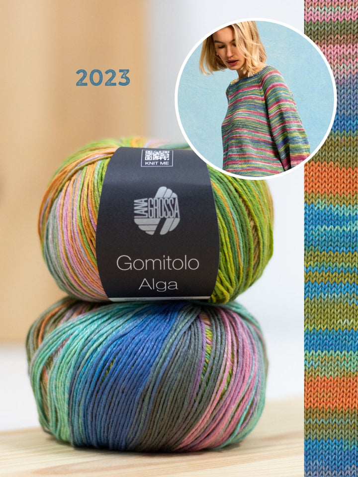 Strickpaket Gomitolo Alga Raglanpullover - Top-down