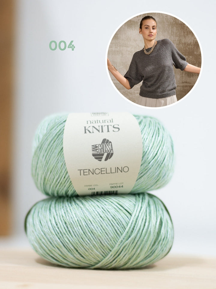 Strickpaket Tencellino Raglanshirt - Top-down