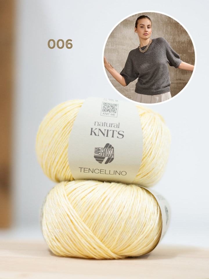 Strickpaket Tencellino Raglanshirt - Top-down