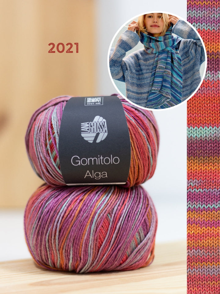 Strickpaket Gomitolo Alga asymmetrisches Dreieckstuch