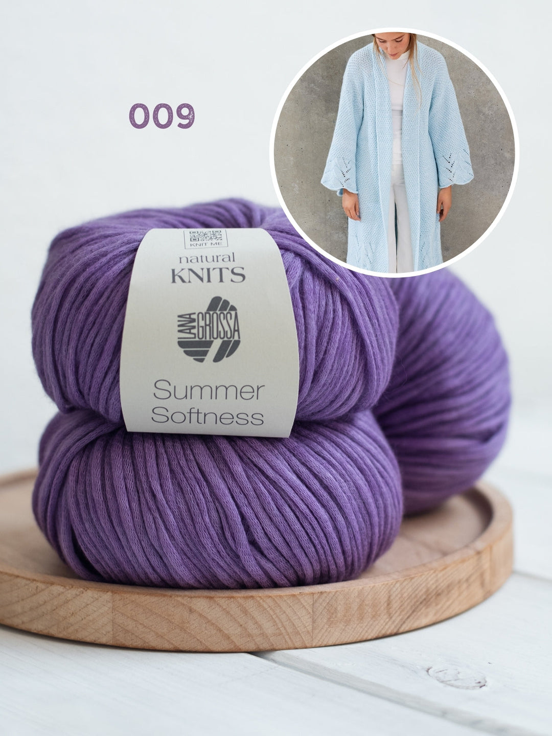 Strickpaket Summer Softness Mantel mit Ajourmuster