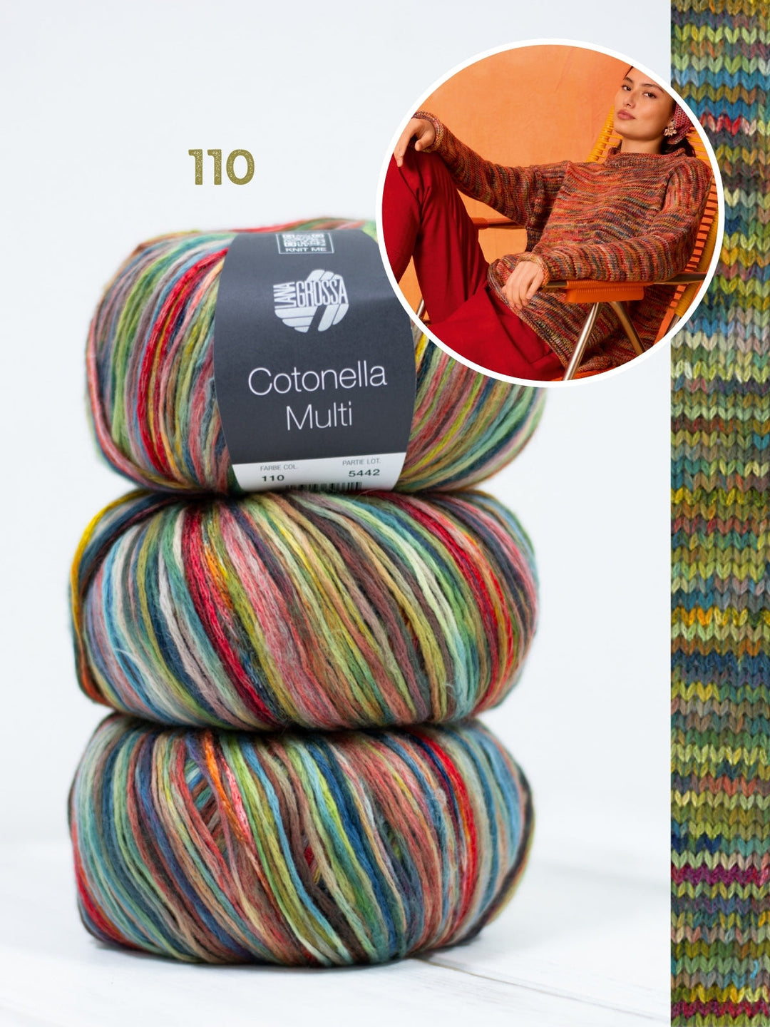 Strickpaket Cotonella Multi Pullover