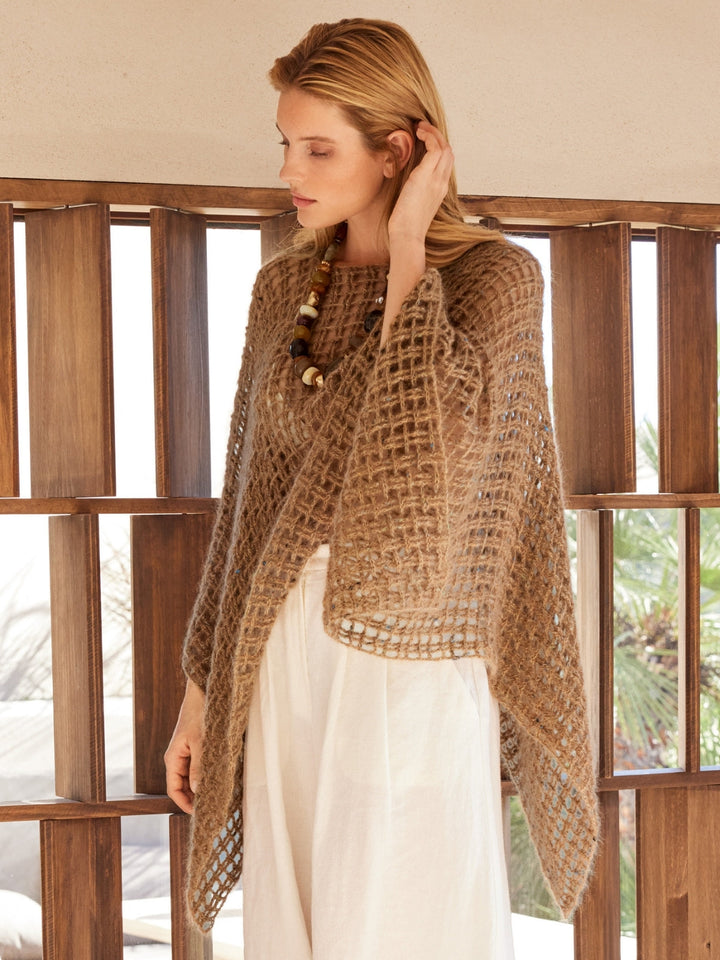 Häkelpaket Natural Superkid Tweed Poncho