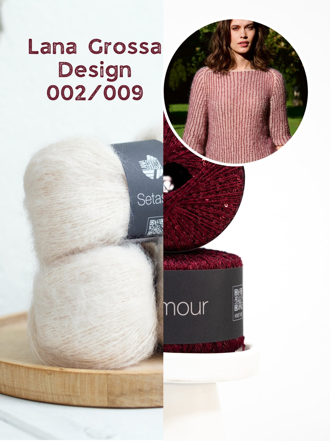 Strickpaket Setasuri Glamour Brioche-Pullover