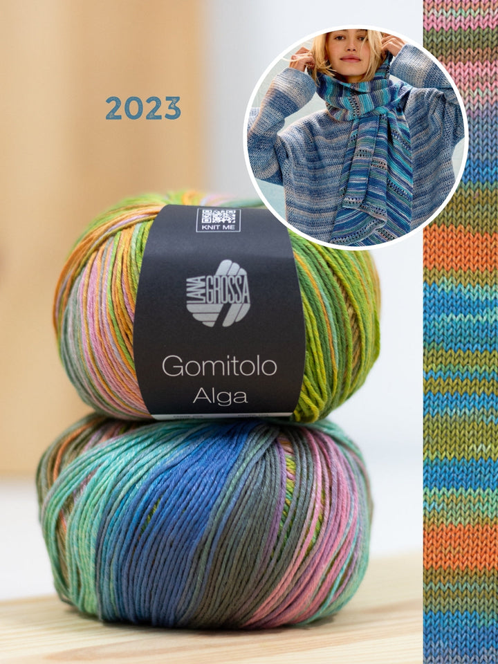Strickpaket Gomitolo Alga asymmetrisches Dreieckstuch