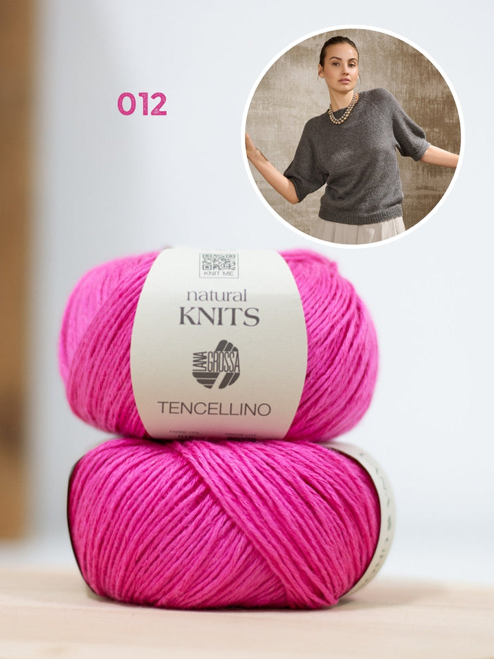Strickpaket Tencellino Raglanshirt - Top-down