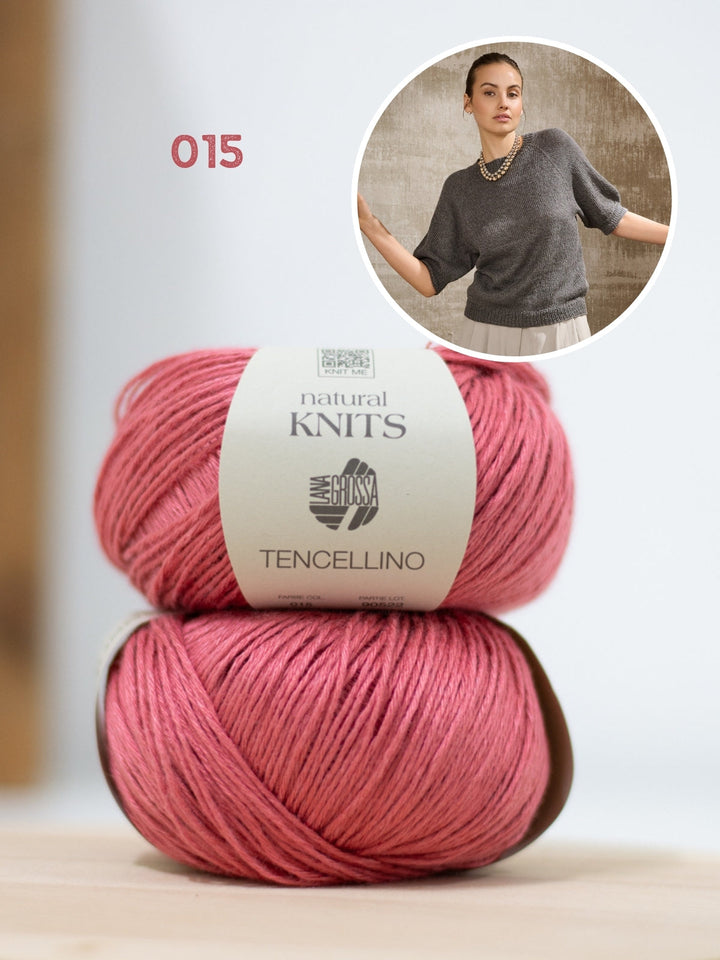 Strickpaket Tencellino Raglanshirt - Top-down