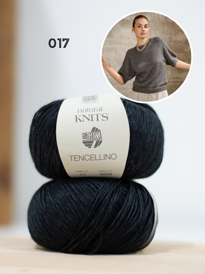 Strickpaket Tencellino Raglanshirt - Top-down