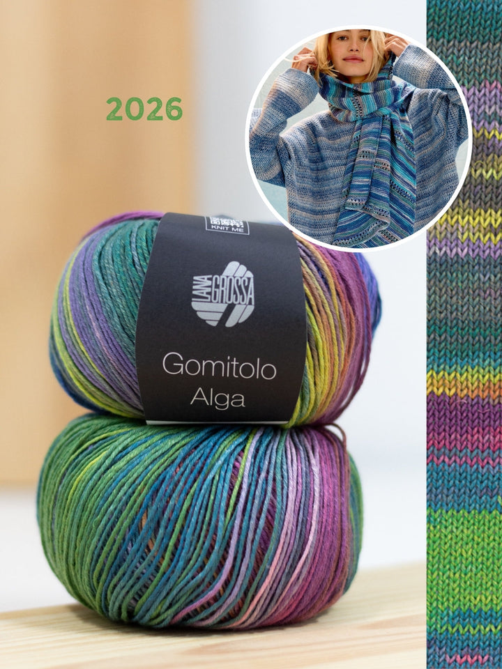 Strickpaket Gomitolo Alga asymmetrisches Dreieckstuch