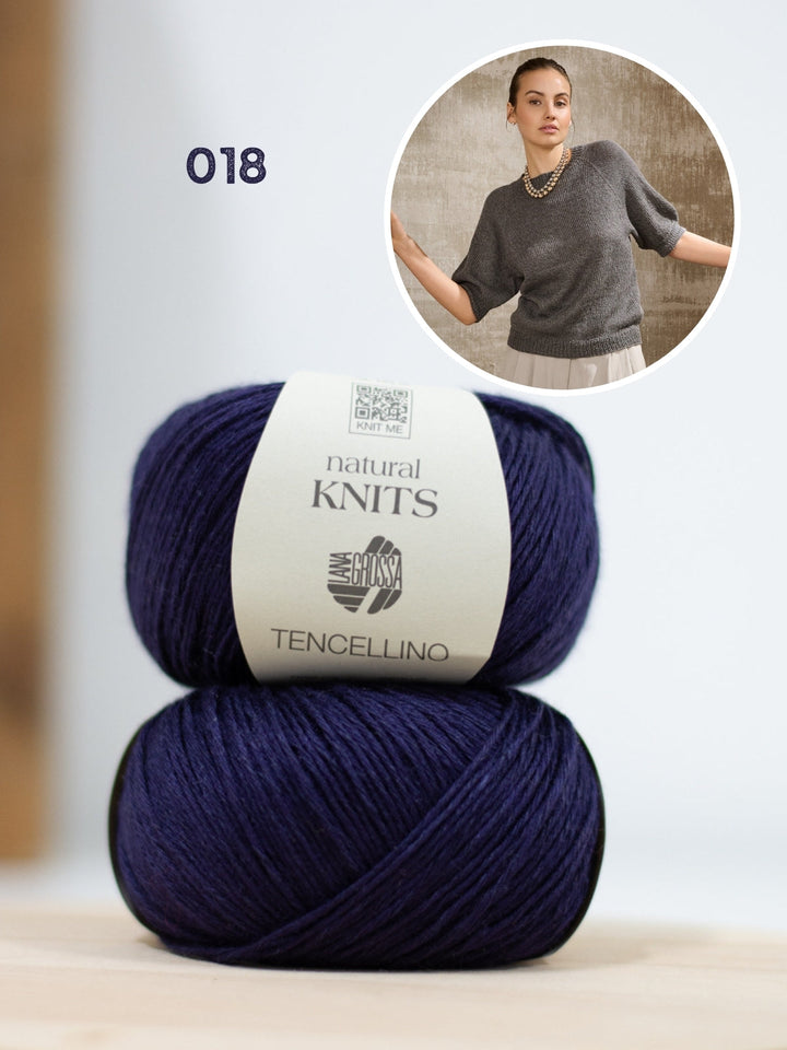 Strickpaket Tencellino Raglanshirt - Top-down