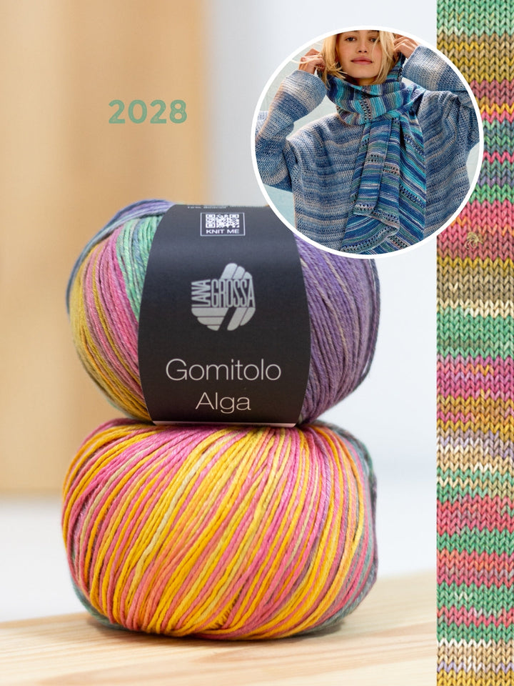 Strickpaket Gomitolo Alga asymmetrisches Dreieckstuch