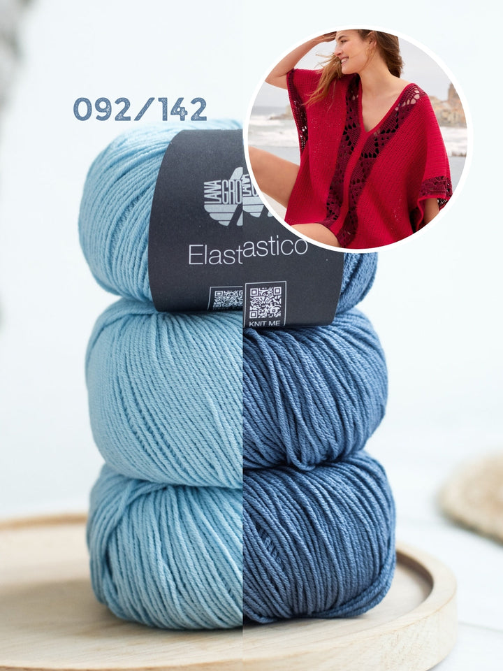 Häkelpaket Elastico Tunika mit Lochmusterbordüren