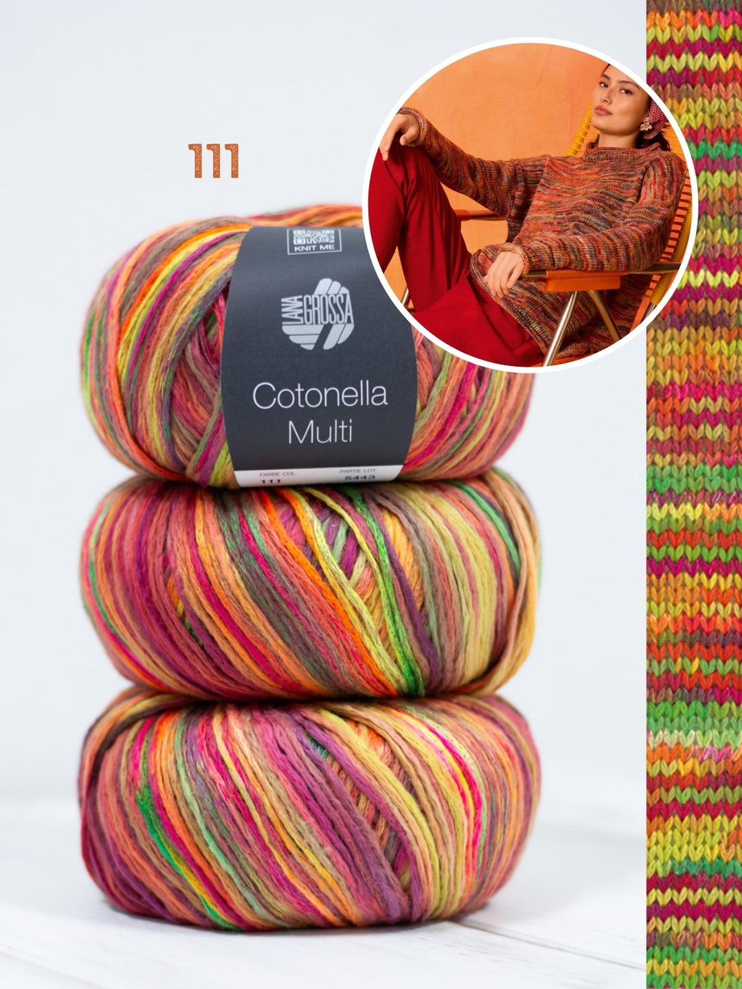 Strickpaket Cotonella Multi Pullover