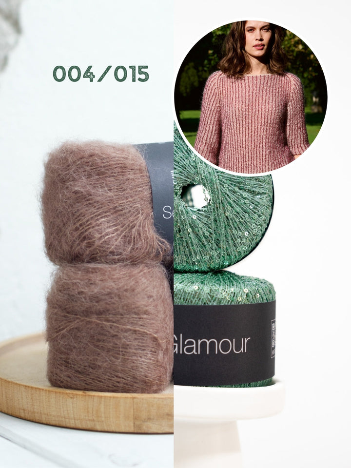 Strickpaket Setasuri Glamour Brioche-Pullover