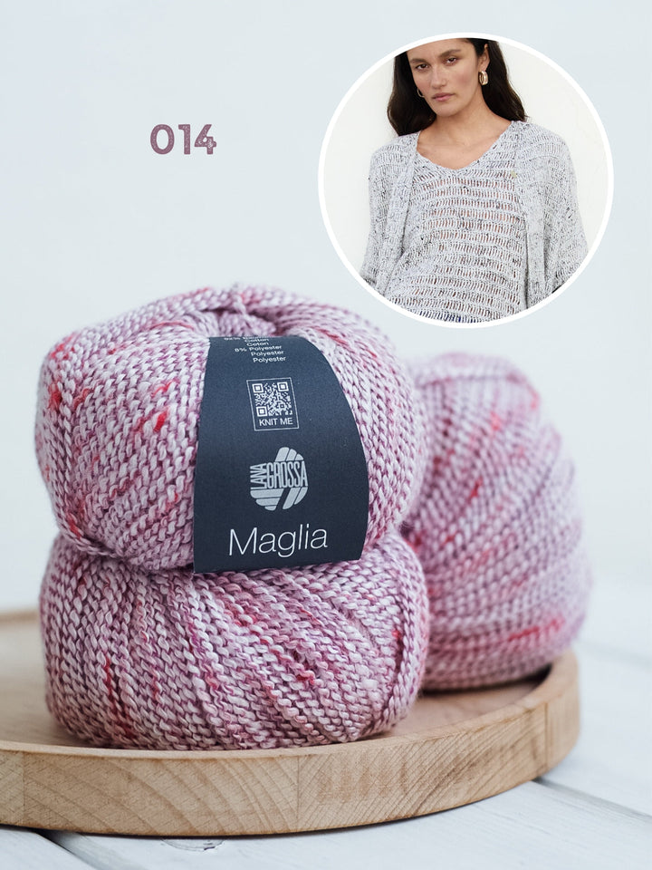 Häkelpaket Maglia Top mit V-Ausschnitt